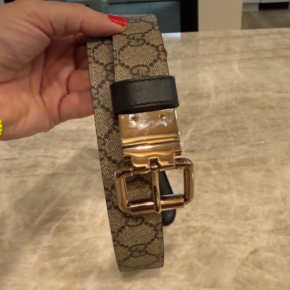 Gucci Accessories - Designer Beige and Black Belt